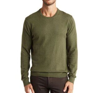 14th & Union Mens Olive Night Cashmere Blend Crewneck Sweater Size Small